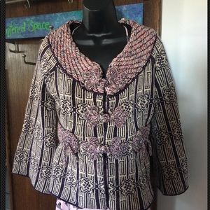 Anthropologie Sleeping On Snow Turnstone sweater jacket M Y2K 2008 wool blend